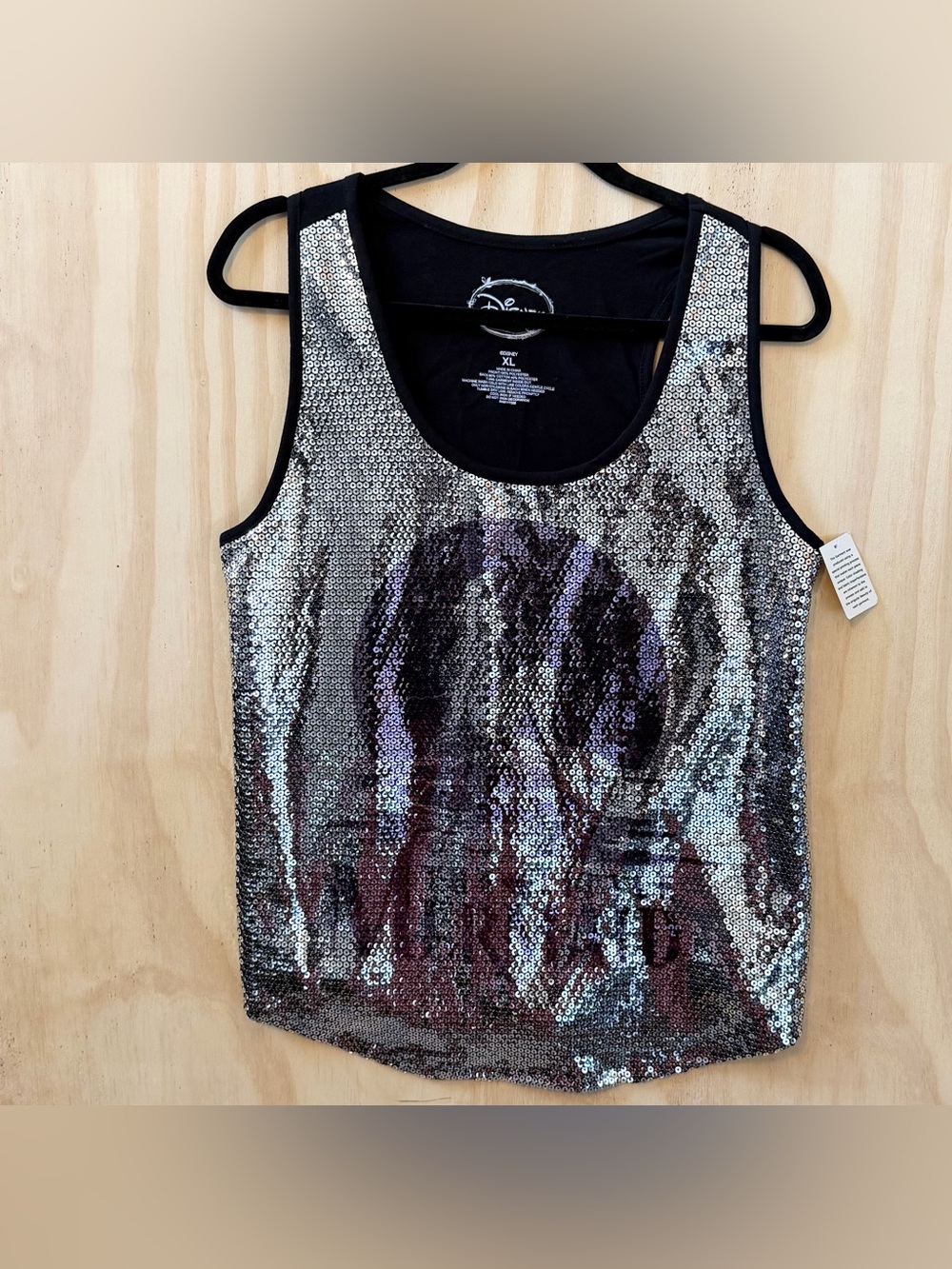 NEW Disney Little Mermaid XL Silver Sequin Women’s Top Shirt Rare